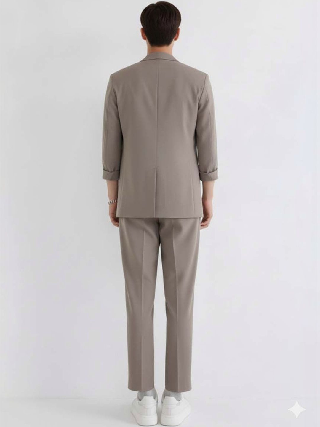 Solid Blazer with Trousers
