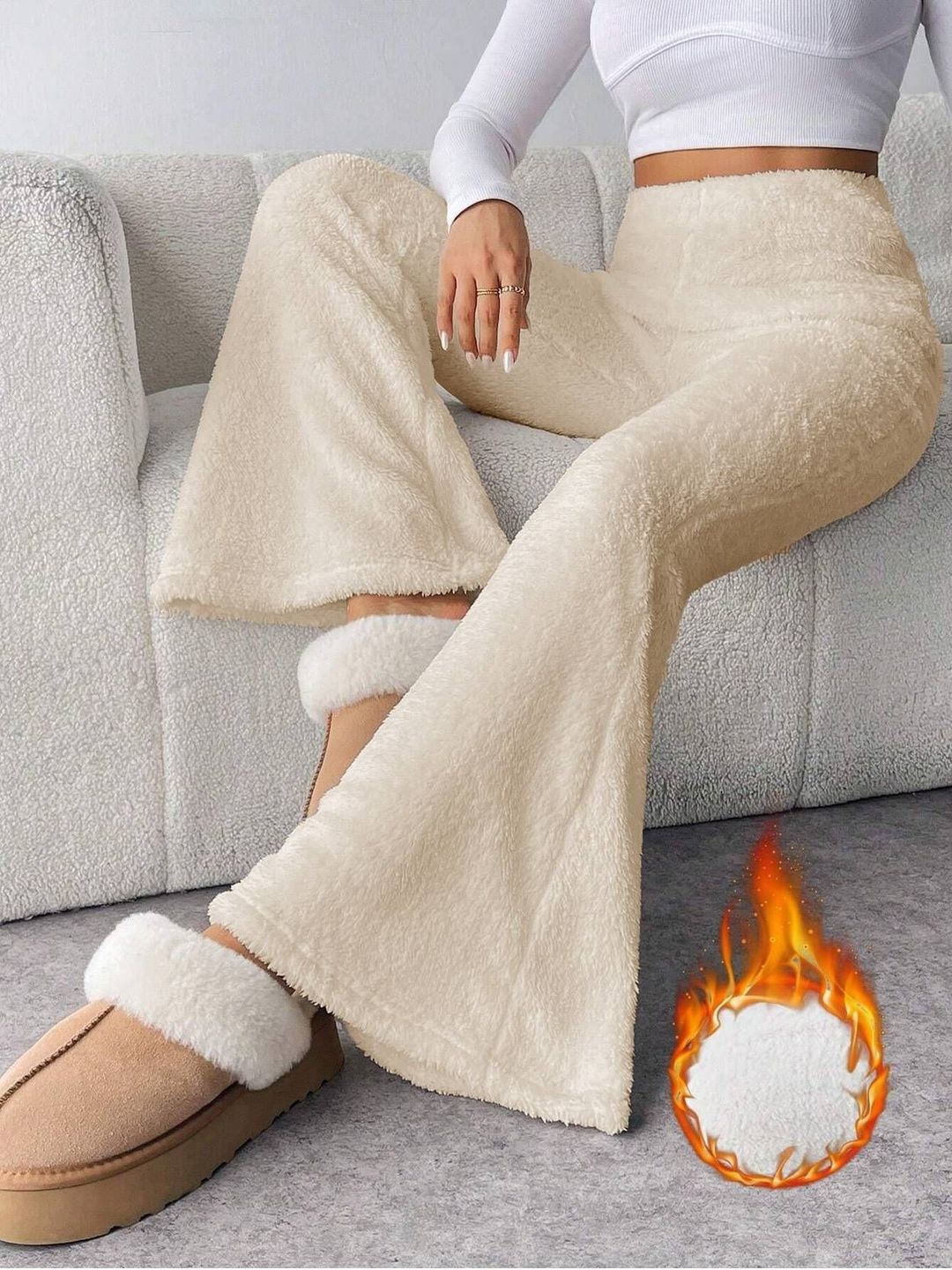 NOWI Women High-Rise Easy Wash Trousers