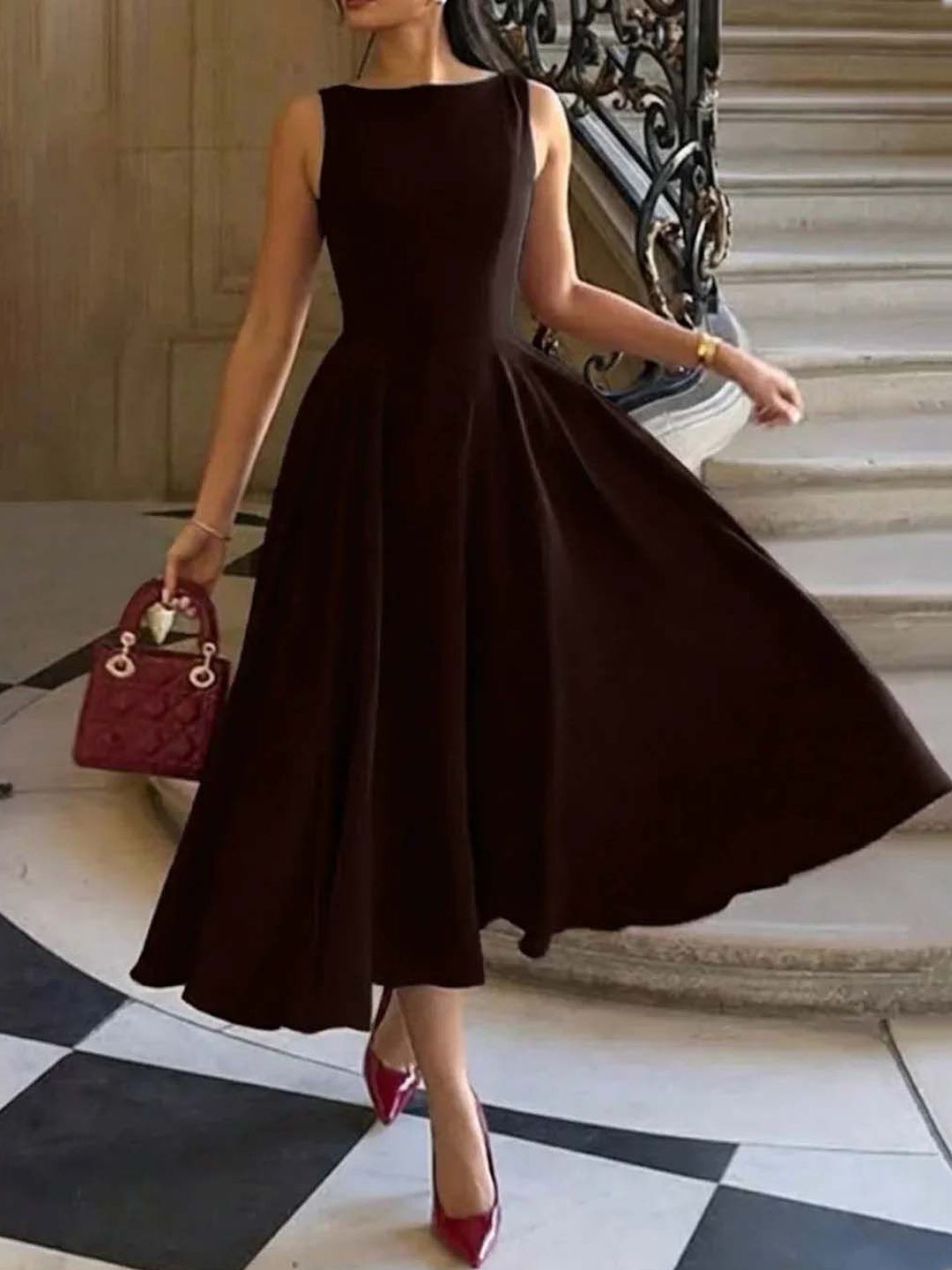 Fit & Flare Midi Dress