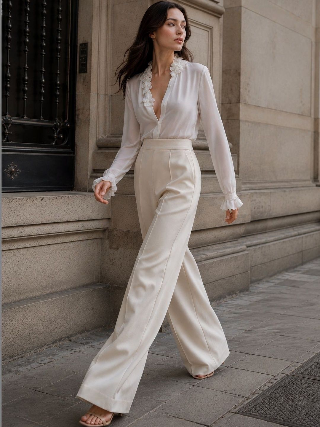 Women Relaxed Wrinkle Free Trousers