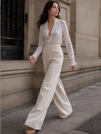 Women Relaxed Wrinkle Free Trousers