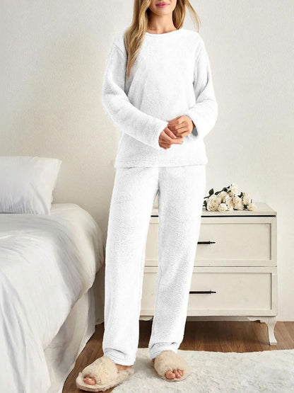 Round Neck Long Sleeves Night Suit
