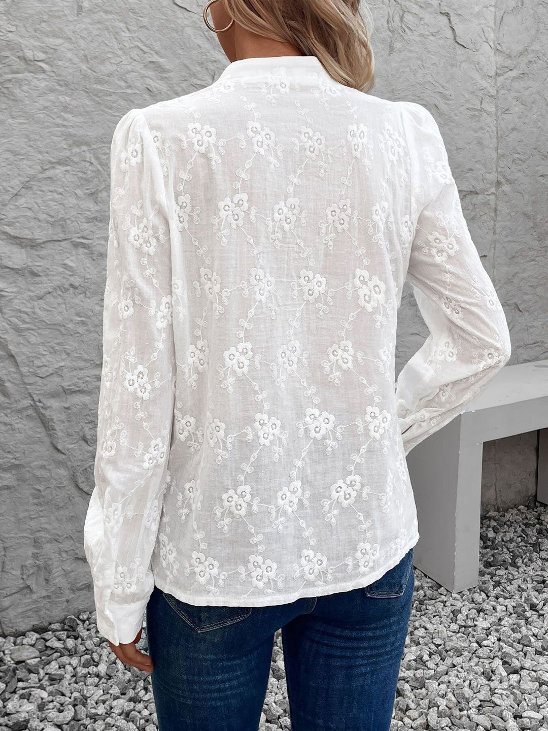 Women Semi Sheer Casual Shirt