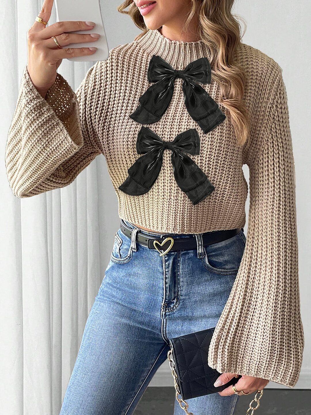 Women Ribbed Crop Pullover