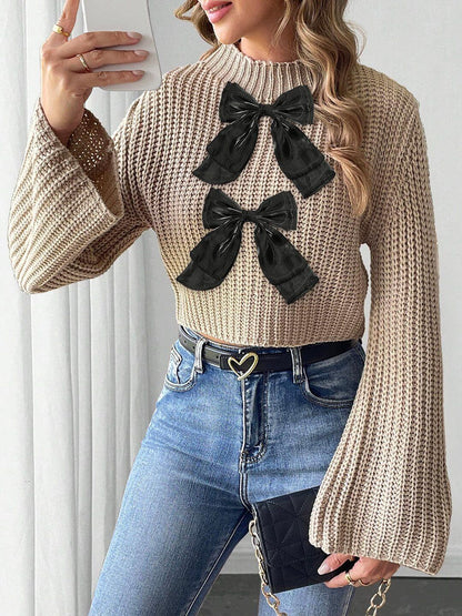 Women Ribbed Crop Pullover