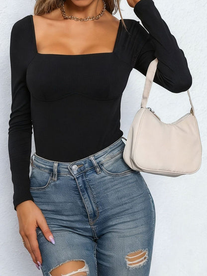 Cotton Square Neck Bodysuit