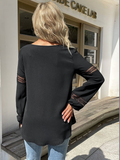 Women's Black Top Blend Printed Regular Fit