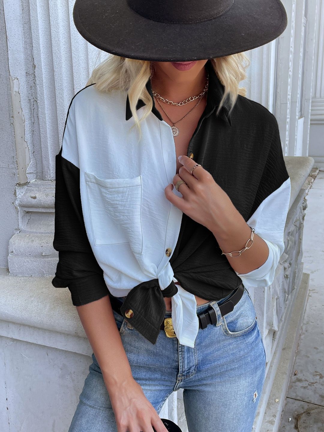 Women Colourblocked Casual Shirt