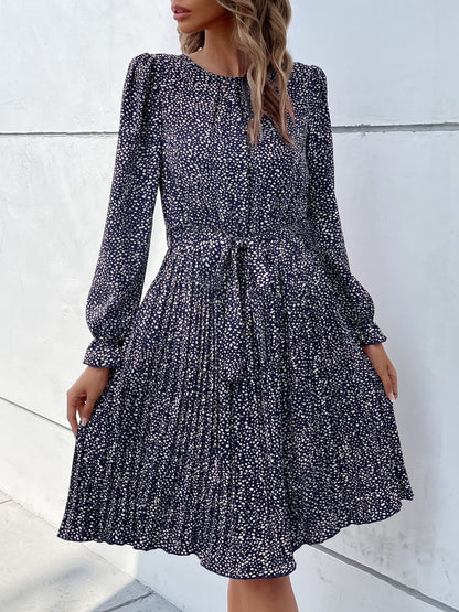 Women's Grey Nowi Print Fit & Flare Dress