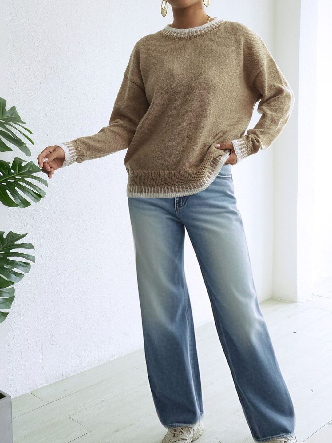 Women Striped Pullover