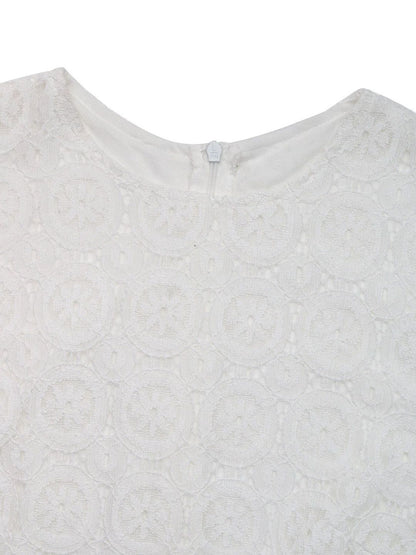Women's Elegant White Lace Dress