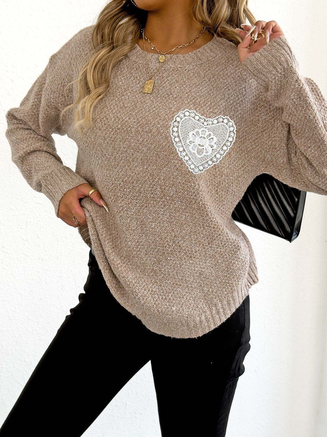 Women Pullover with Embroidered Detail
