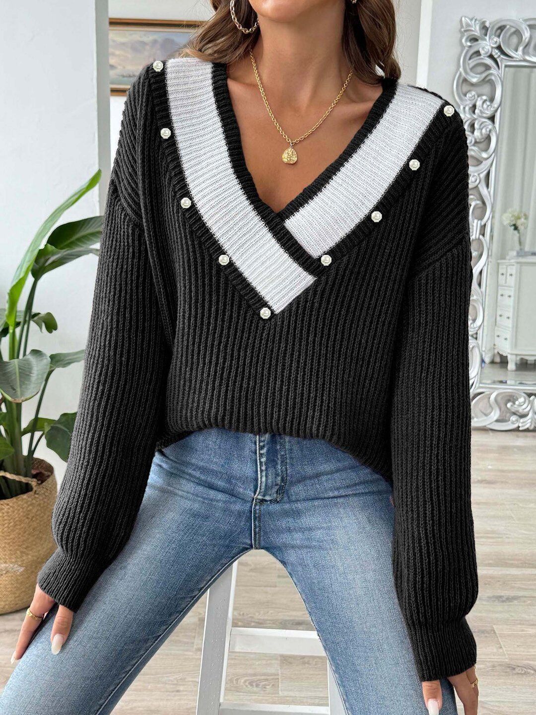Women Ribbed Pullover