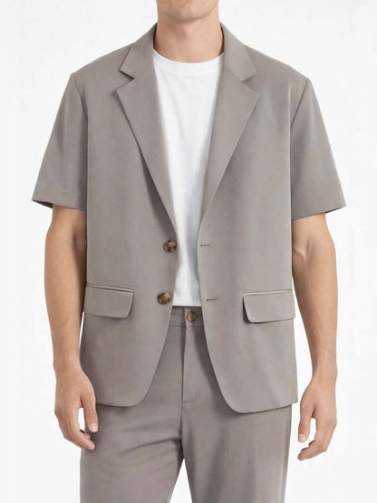 Solid Blazer with Trousers