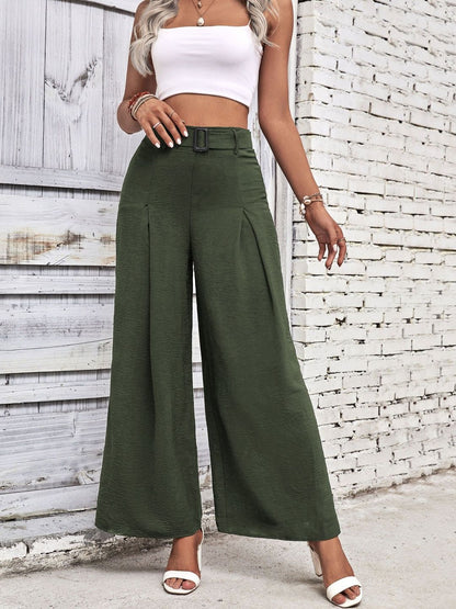Women Textured High-Rise Non Iron Pleated Trousers