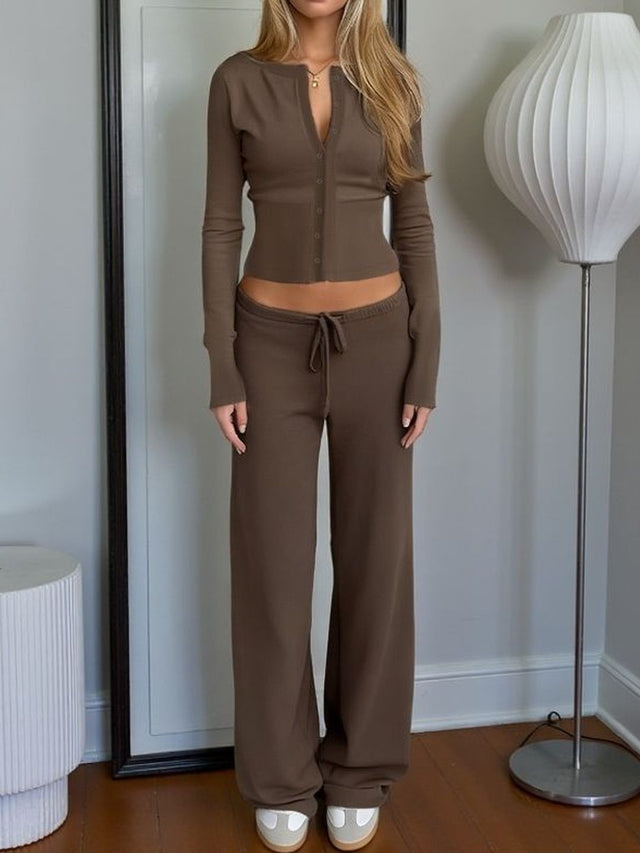 NOWI V-Neck Sweater & Trousers Co-Ords