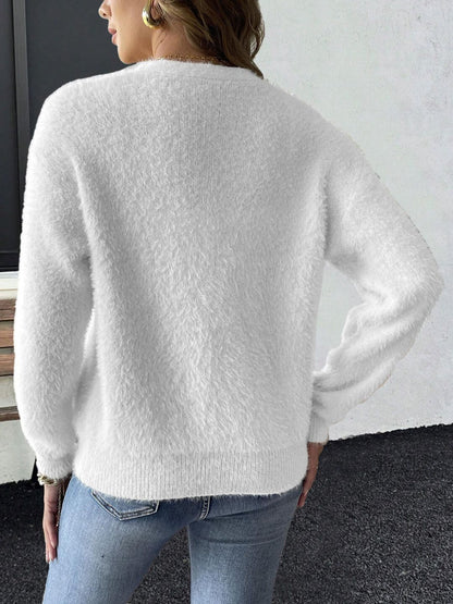 Women Embroidered Cardigan with Embroidered Detail