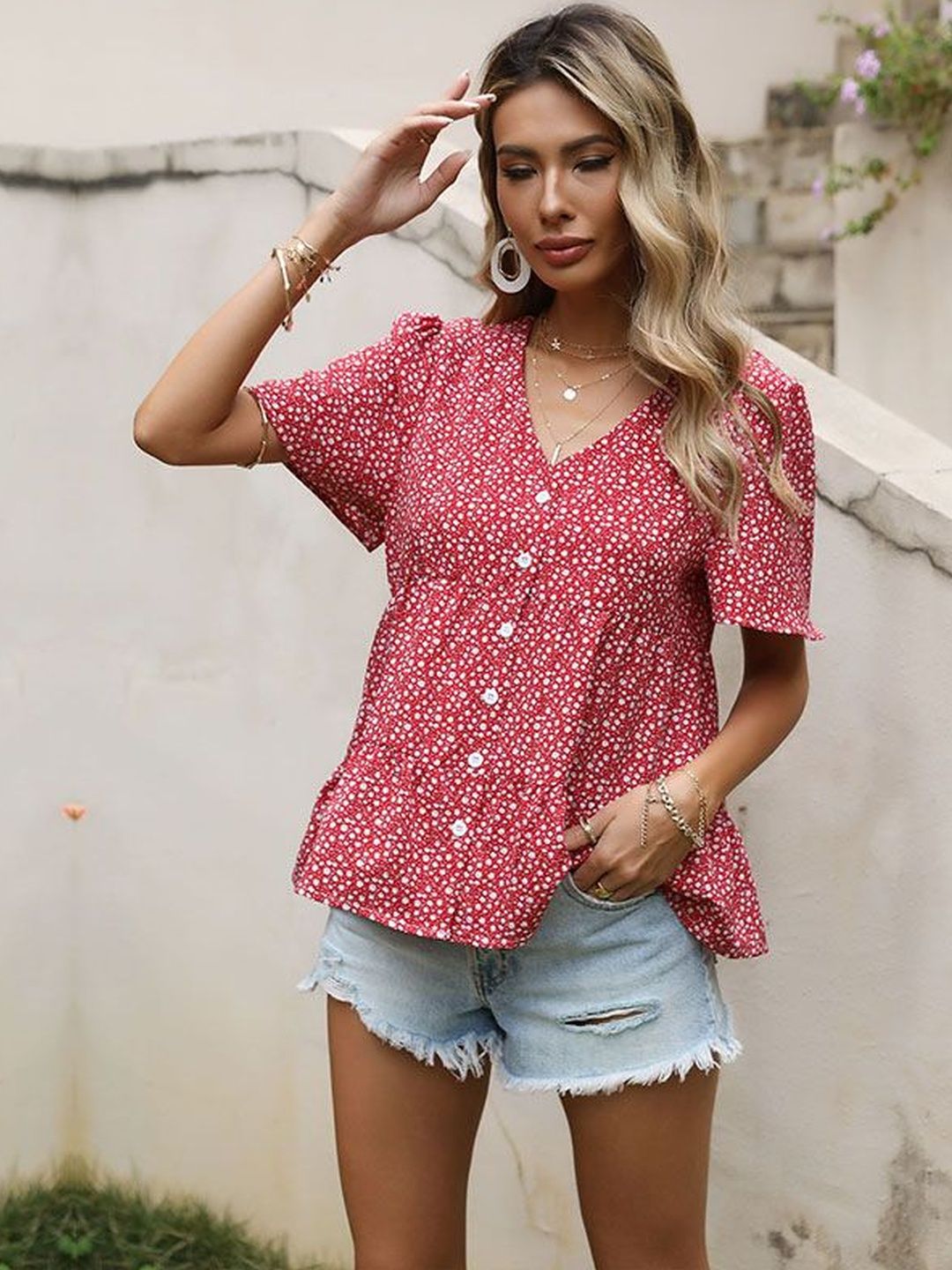 Women Floral Printed Casual Shirt