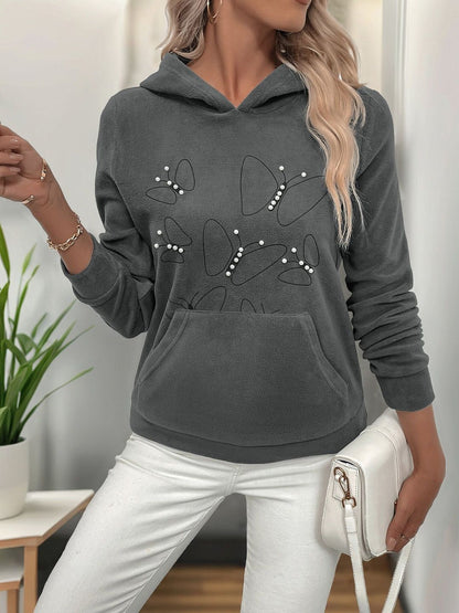Women Printed Hooded Sweatshirt