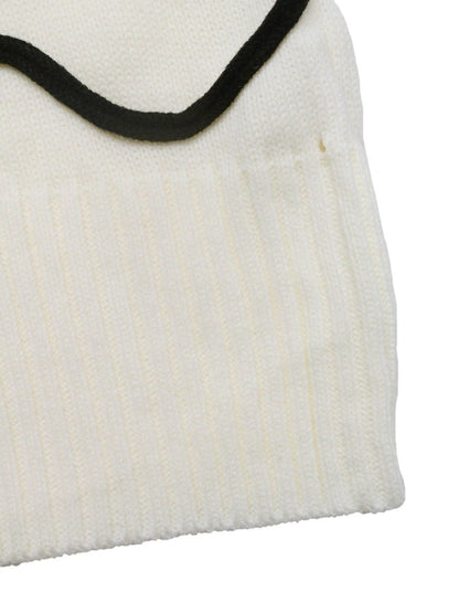 Women's White Colourblocked Pullover Blend Printed