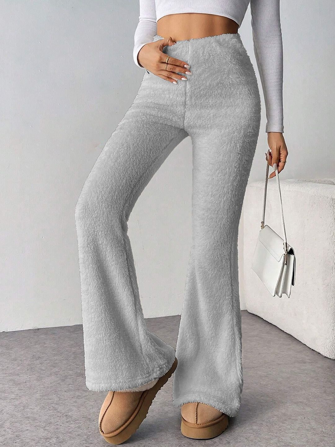 NOWI Women High-Rise Easy Wash Trousers