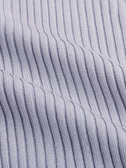 Women's Purple Colourblocked Ribbed Crop Cardigan