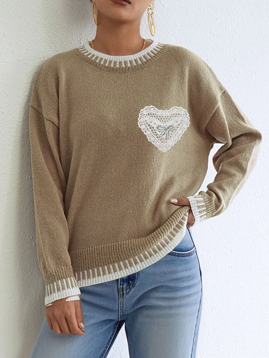 Women Pullover with Embroidered Detail