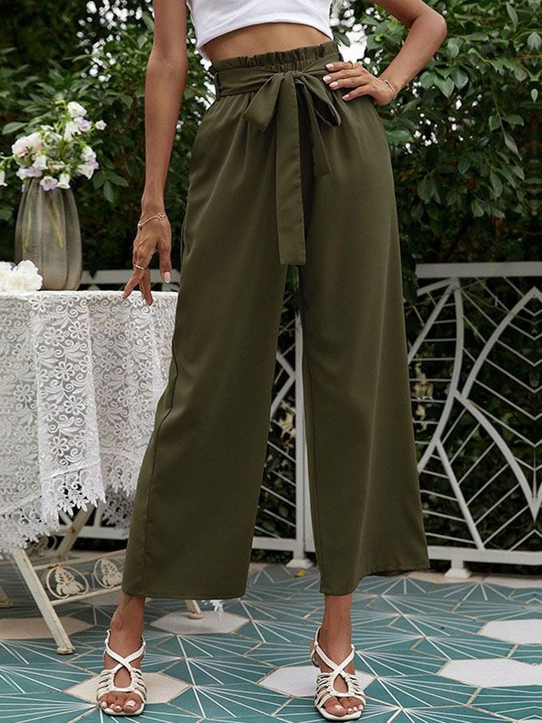 Women High-Rise Non Iron Trousers