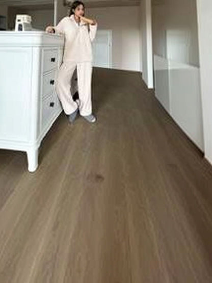 Round Neck Night Suits in White - Nowi Korean Fashion