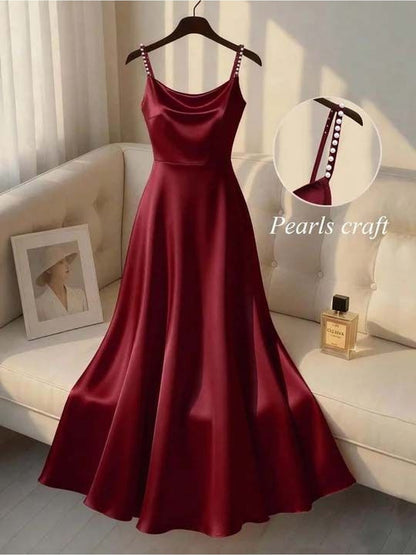 Cowl Neck A-Line Maxi Dress