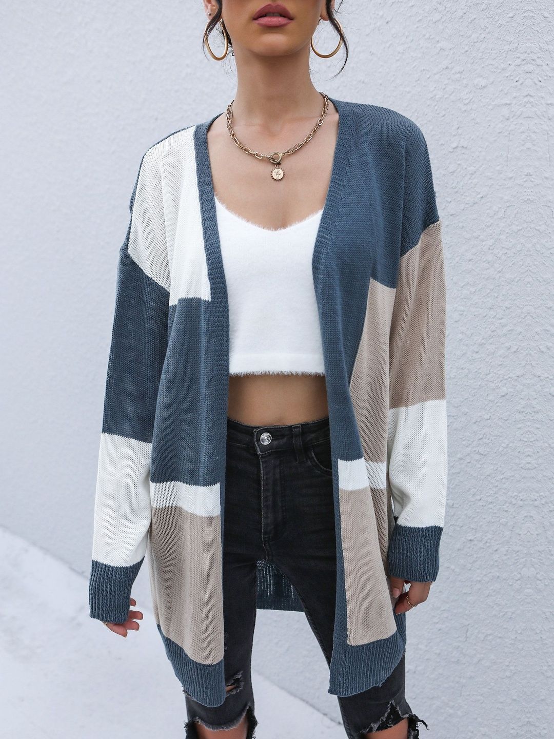 Women's Blue Colourblocked