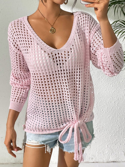 Women Pullover with Fuzzy Detail