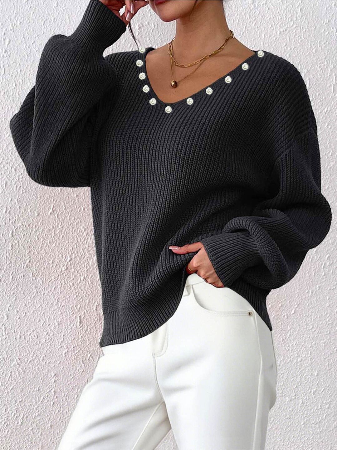 Women Ribbed Pullover