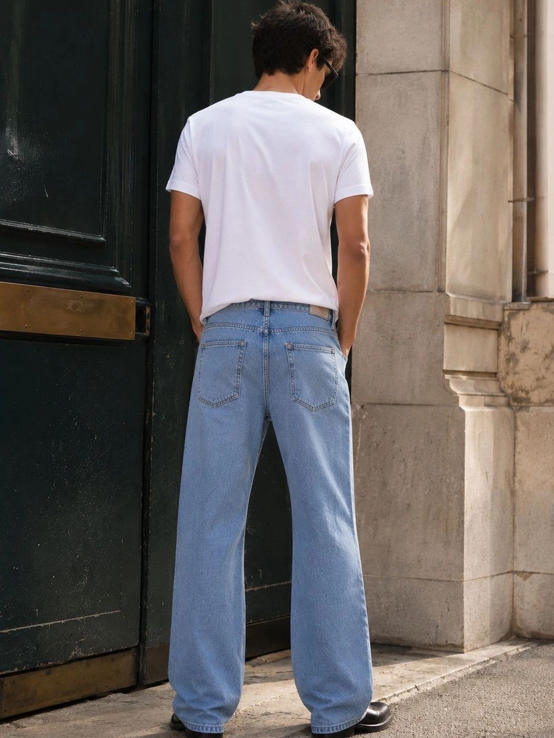 Men Bootcut High-Rise Light Fade Jeans