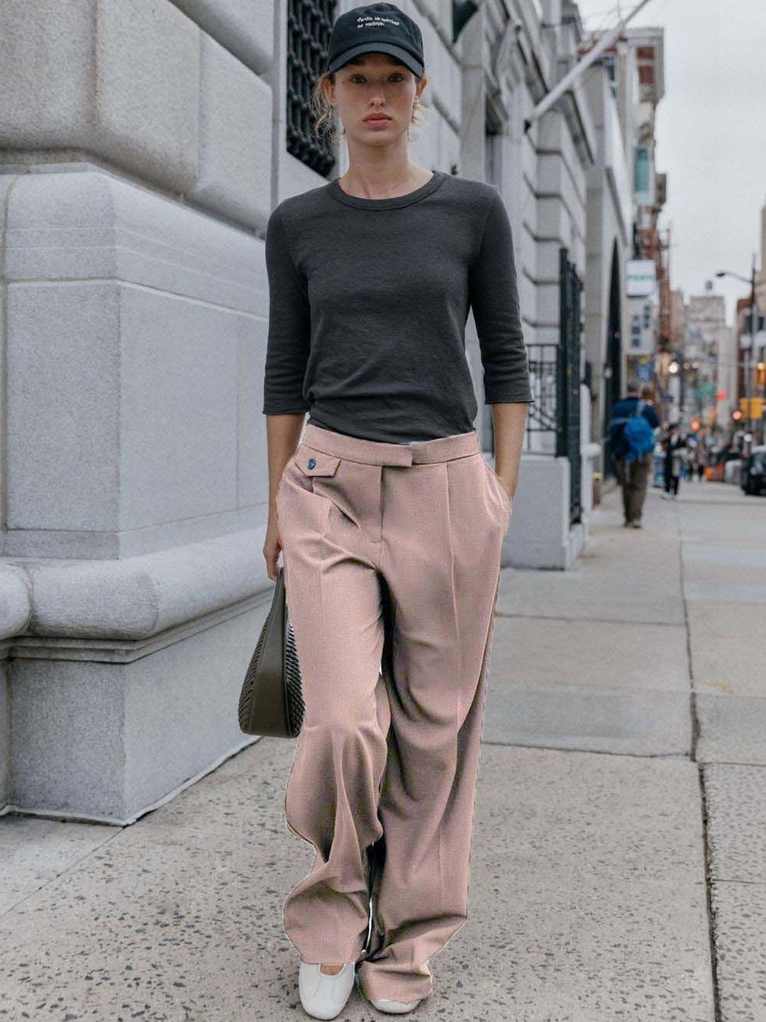 Women High-Rise Pleated Trousers
