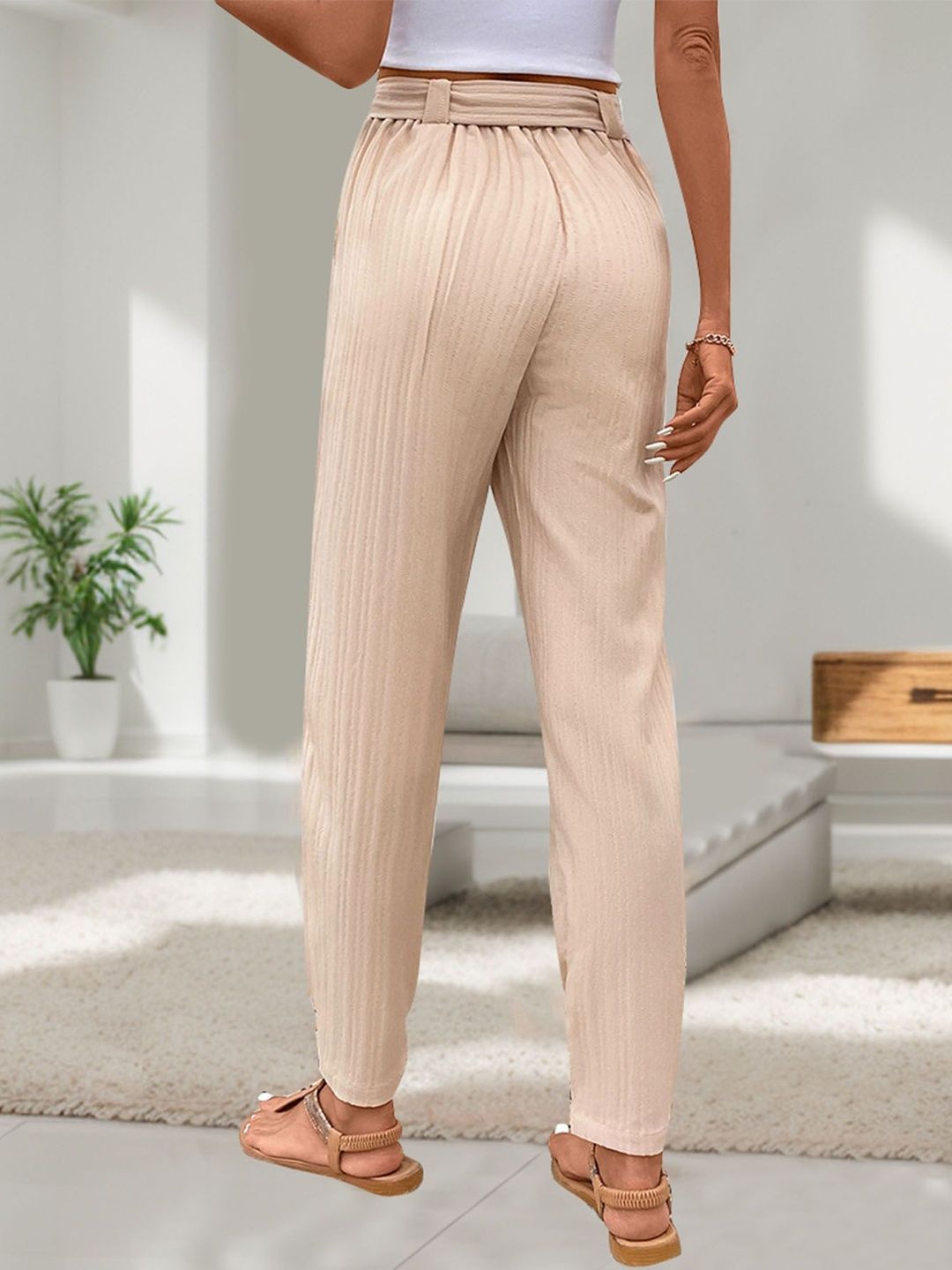 Women High-Rise Non Iron Trousers