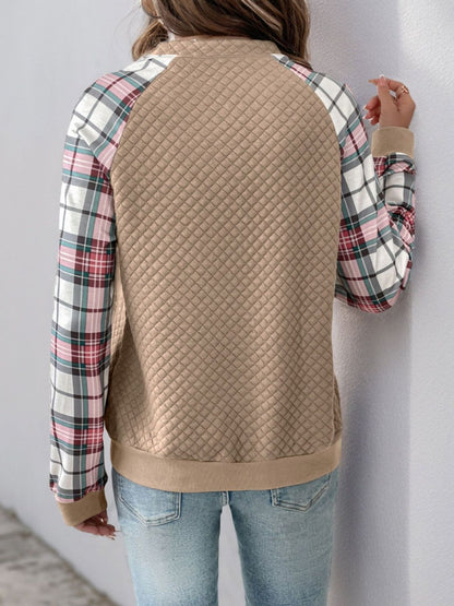 Women Colourblocked Hooded Sweatshirt