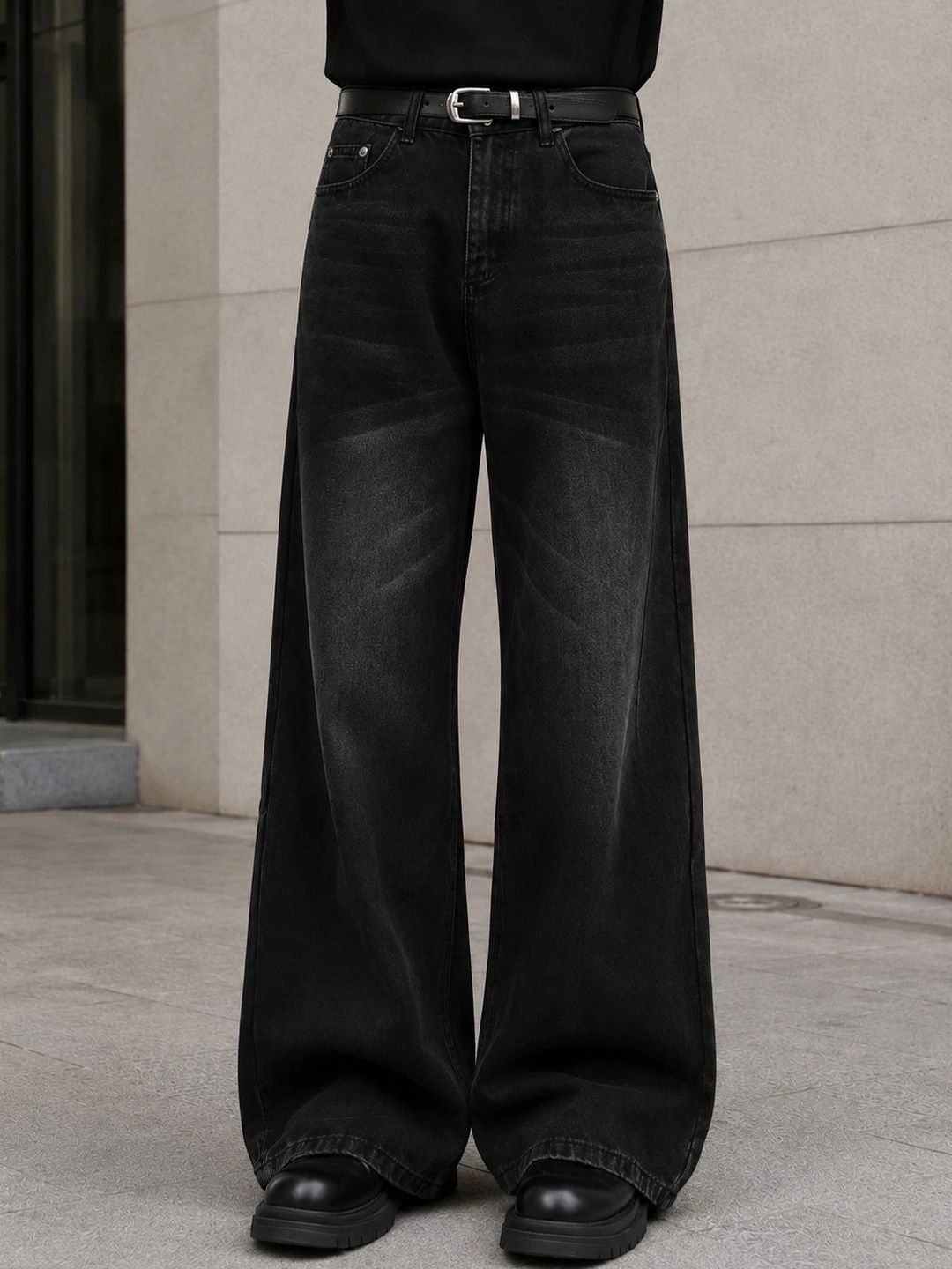 Men Bootcut High-Rise Light Fade Jeans