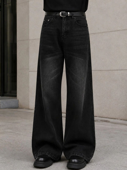 Men Bootcut High-Rise Light Fade Jeans
