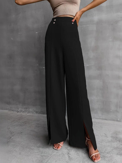 Women High-Rise Easy Wash Regular Fit Trousers