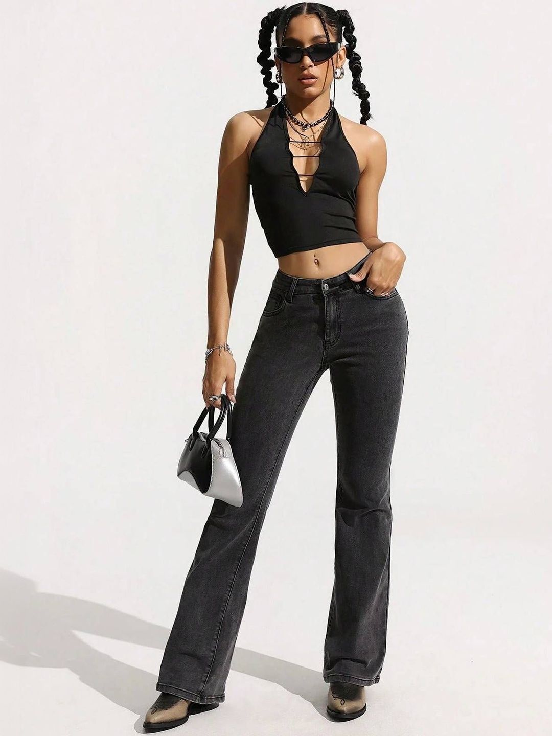 Women Bootcut High-Rise Light Fade Stretchable Jeans