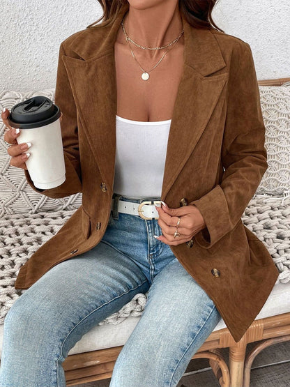 NOWI Comfort Fit Double-Breasted Blazer