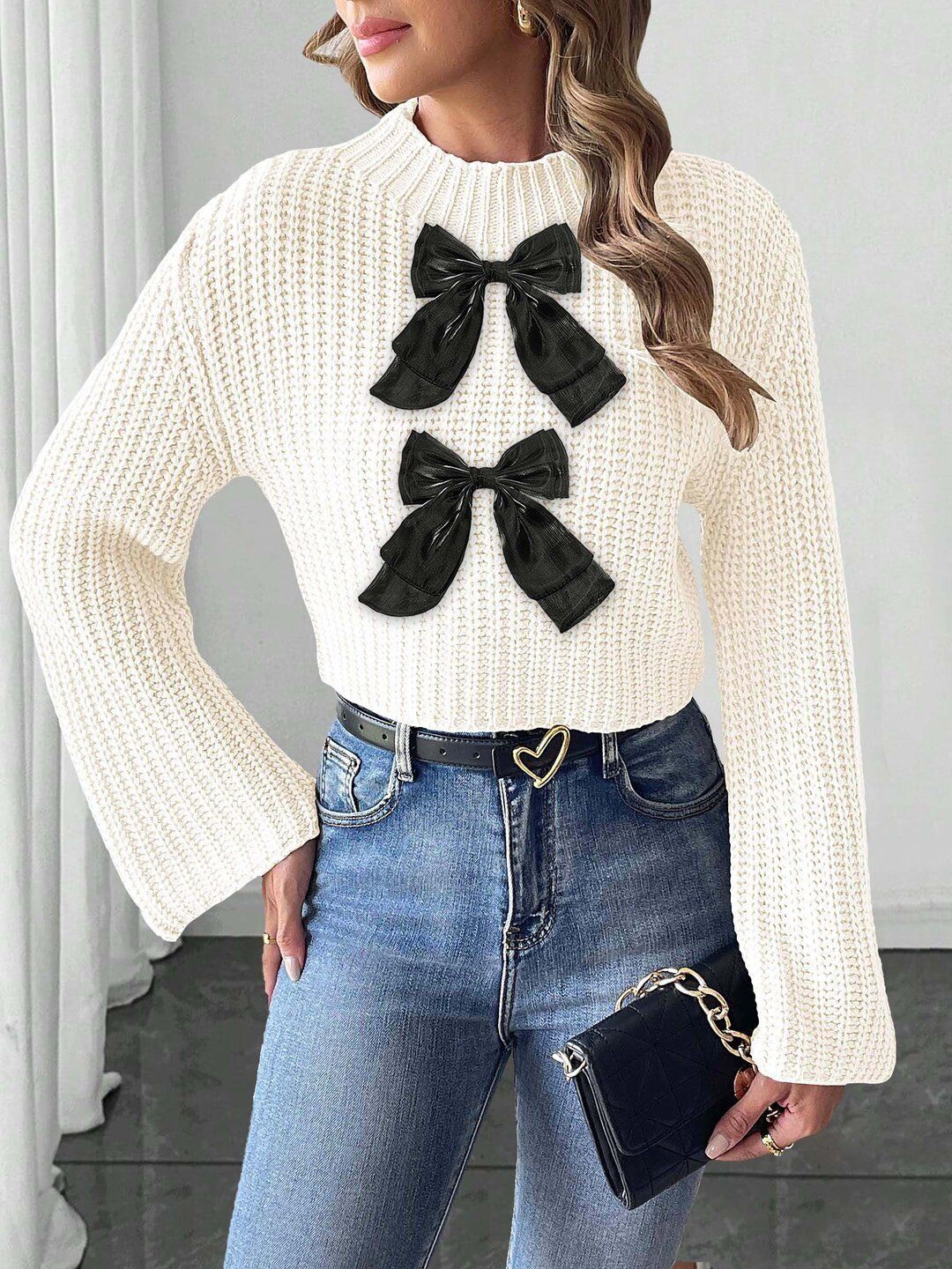 Women Ribbed Crop Pullover
