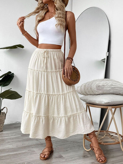 Tiered Flared Cotton Skirts