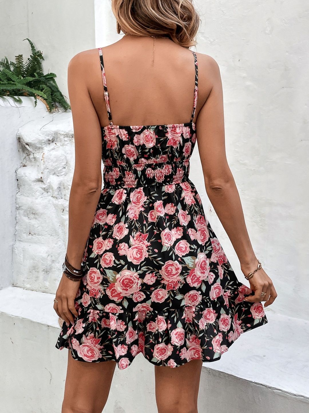 Floral Print Fit & Flare Mini Dress