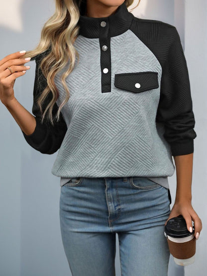 Women Colourblocked Sweatshirt