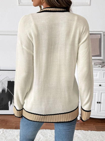 Women's Grey Nowi Women Colourblocked Cardigan