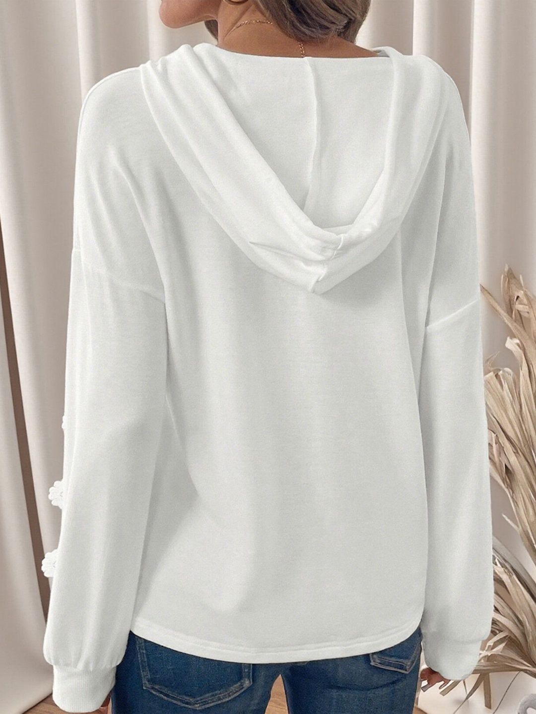 Women Embellished Hooded Sweatshirt