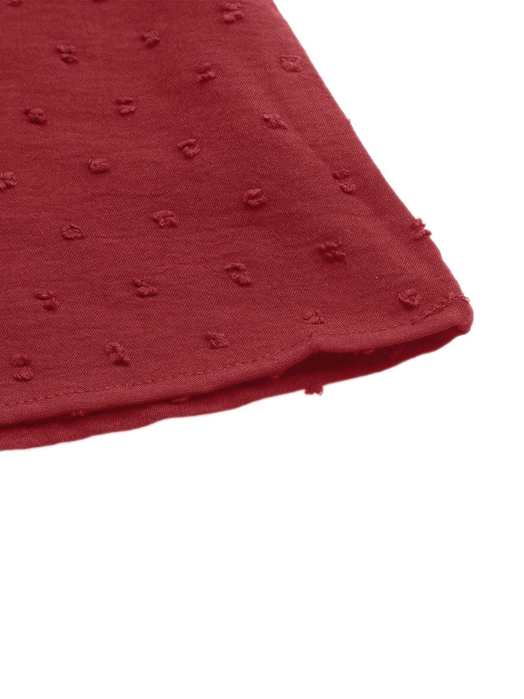 Women's Maroon Cotton Top