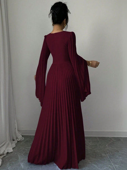 Flared Sleeve Maxi Dress